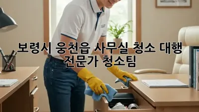 보령시 웅천읍 사무실 청소 대행 전문가 청소팀