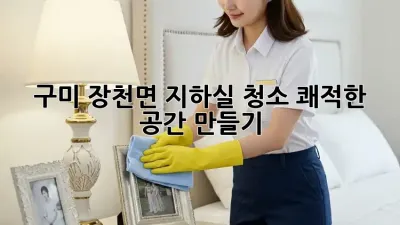 구미 장천면 지하실 청소, 쾌적한 공간 만들기